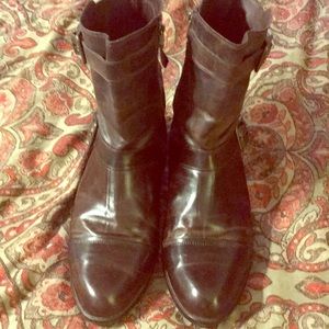 Cole Haan Leather Cap Toe Boots